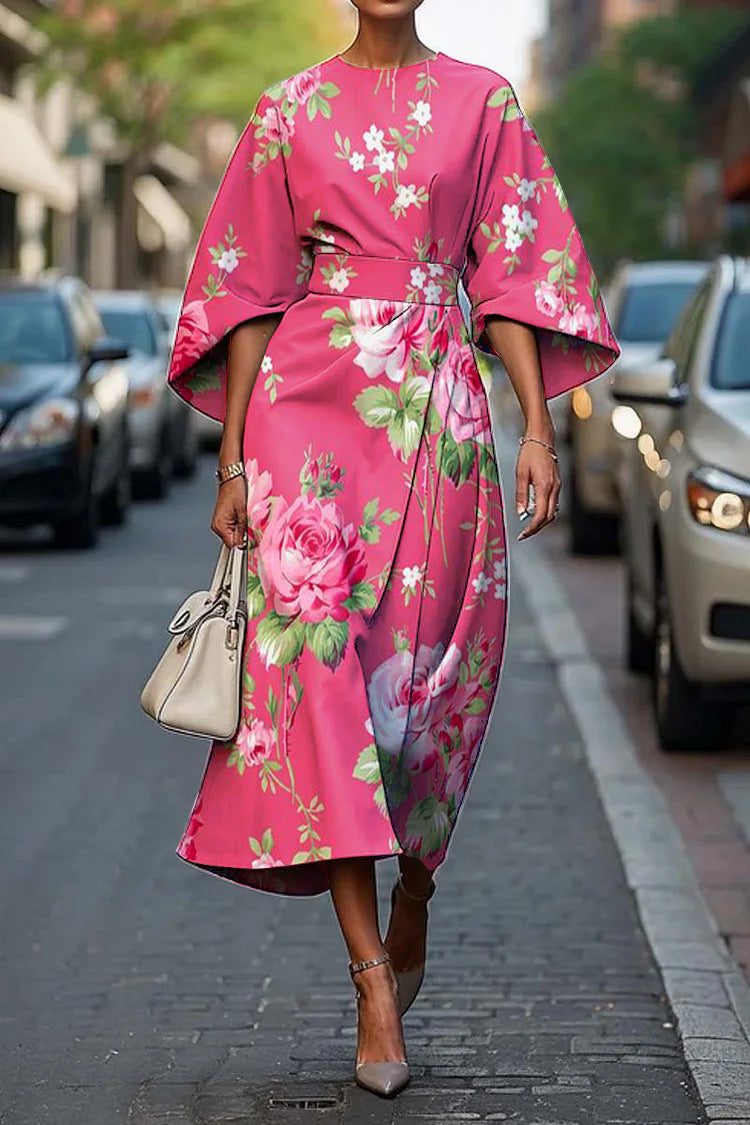 Zoraida | Stylish Batwing Sleeve Long Dress
