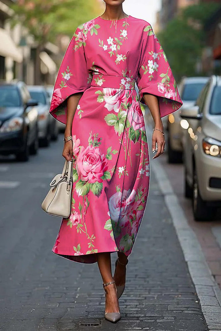 Zoraida | Stylish Batwing Sleeve Long Dress
