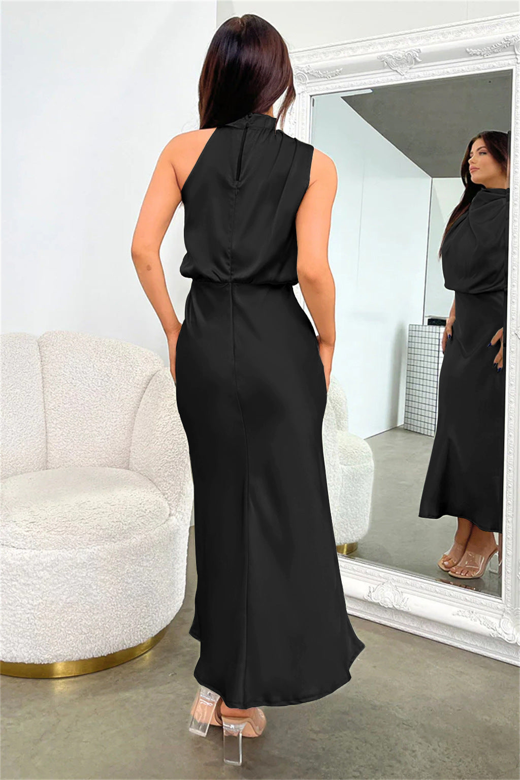 Georgina | Midi Dress with Off-the-Shoulder Design