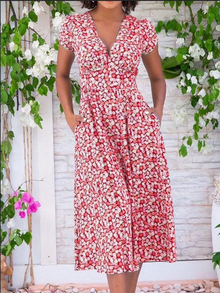 Elodie | Button-Front Midi Dress