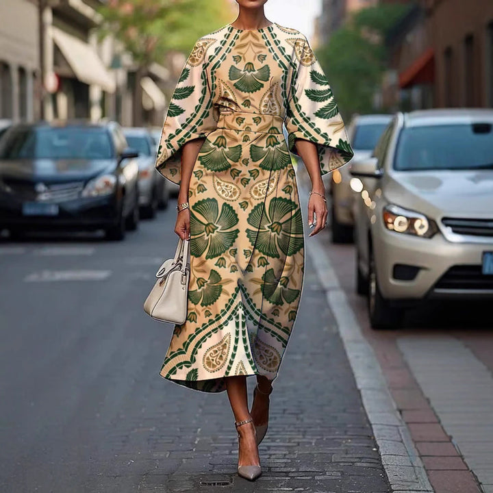 Zoraida | Stylish Batwing Sleeve Long Dress