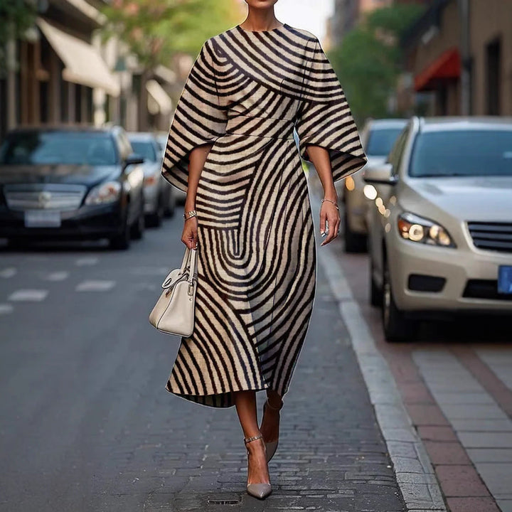 Zoraida | Stylish Batwing Sleeve Long Dress