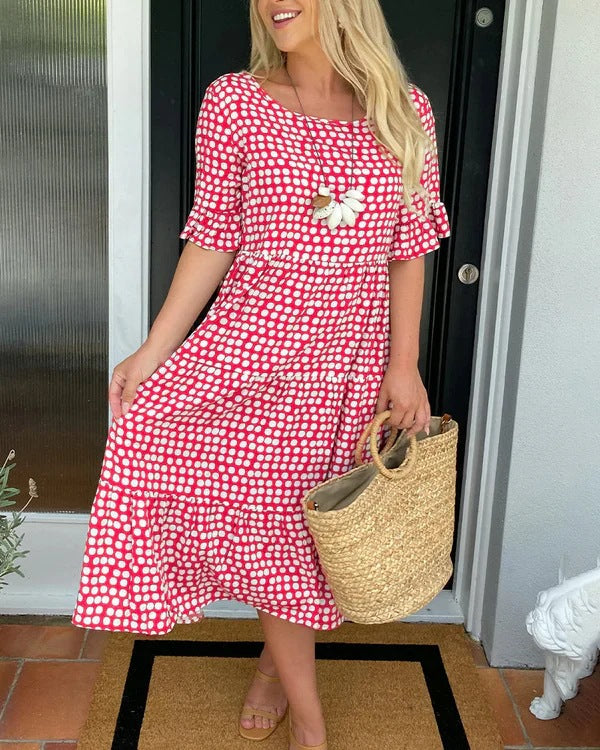 Caroline | Relaxed Tiered Midi Dress