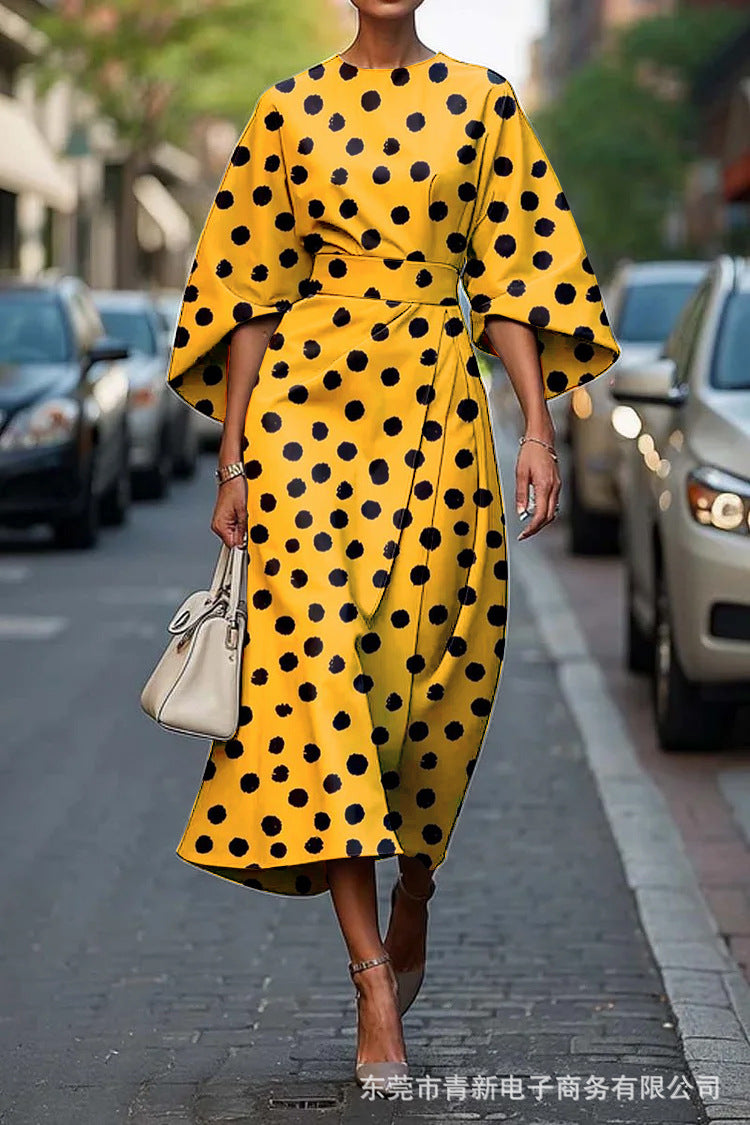 Zoraida | Stylish Batwing Sleeve Long Dress