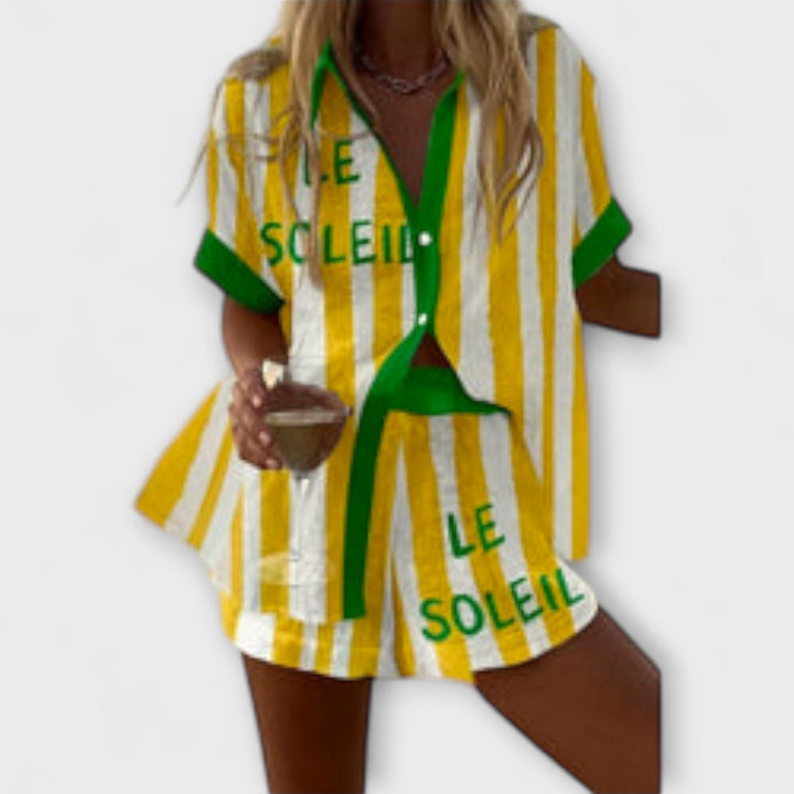 Halora - Chic Yellow Linen Feel