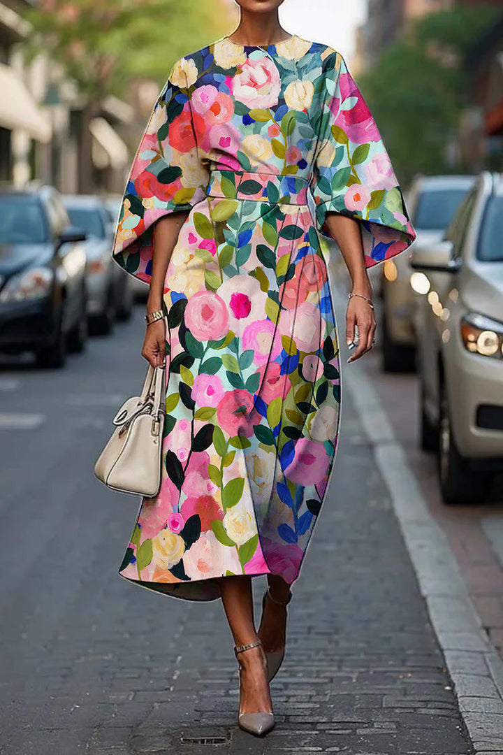 Zoraida | Stylish Batwing Sleeve Long Dress