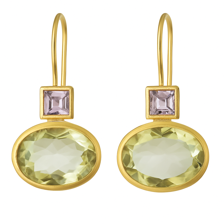 Chic Retro Green Crystal Earrings