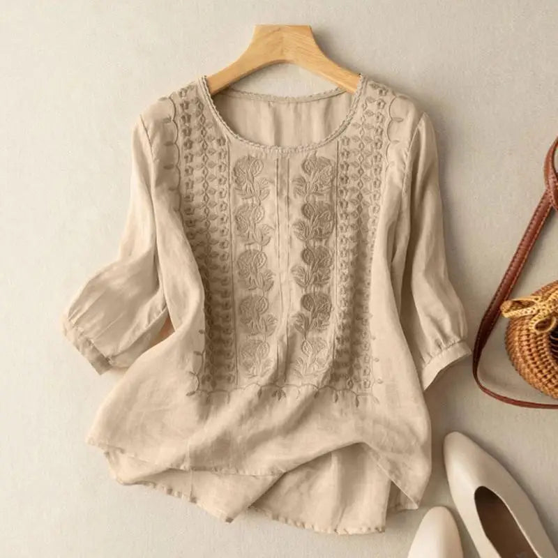 Rosaline | Embroidered Relaxed Blouse