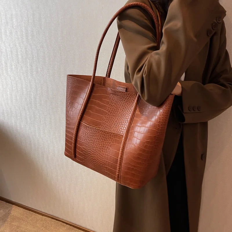 Betina™ | Croc Leather Shoulder Bag