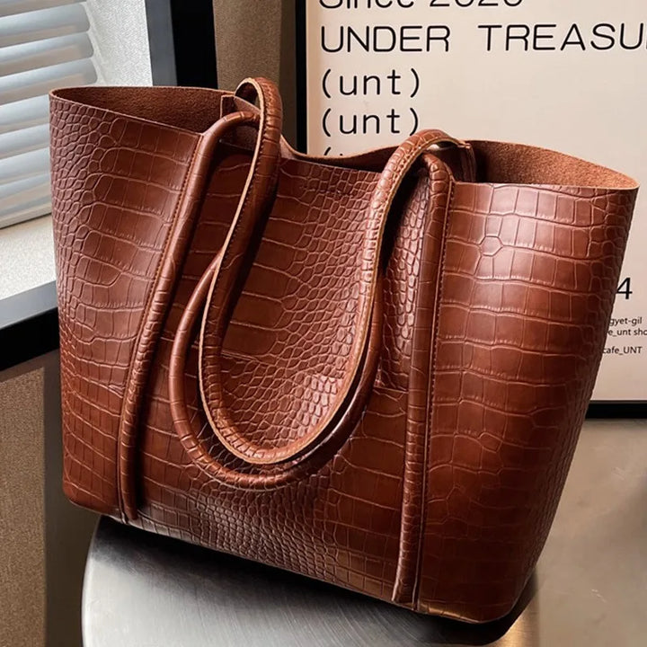 Betina™ | Croc Leather Shoulder Bag