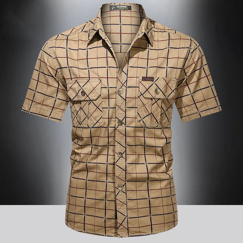 Ivan | Premium Short Sleeve Checked Shirt