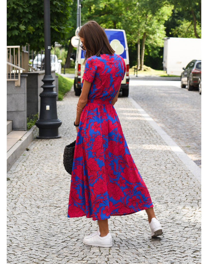 Anne | Floral Wrap Midi Dress