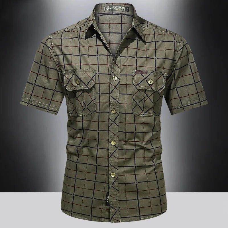 Ivan | Premium Short Sleeve Checked Shirt