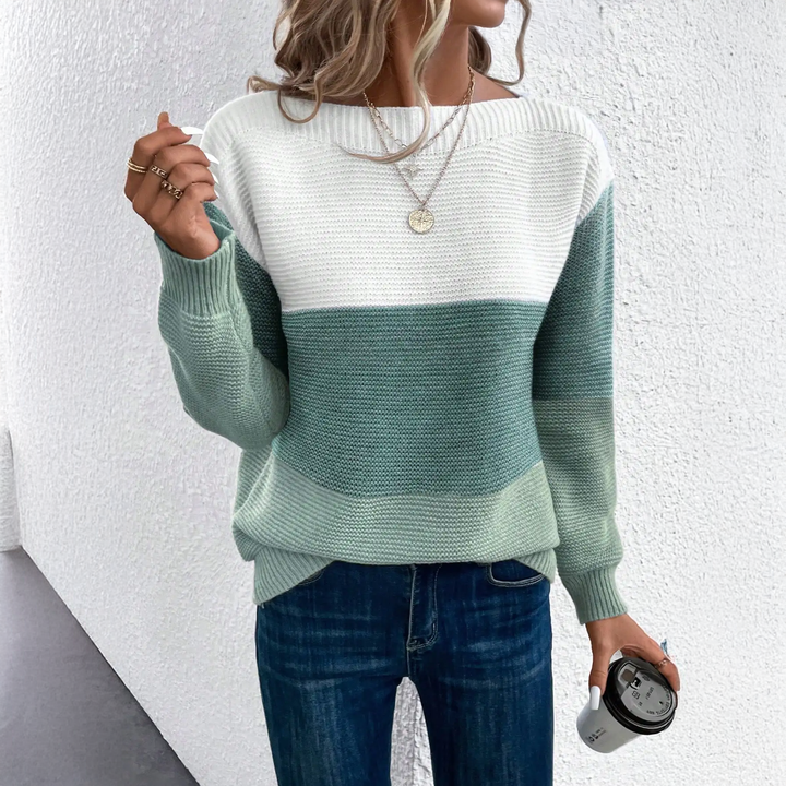 Kina | Soft Ombre Knit Sweatshirt with Relaxed Fit & Cosy Feel