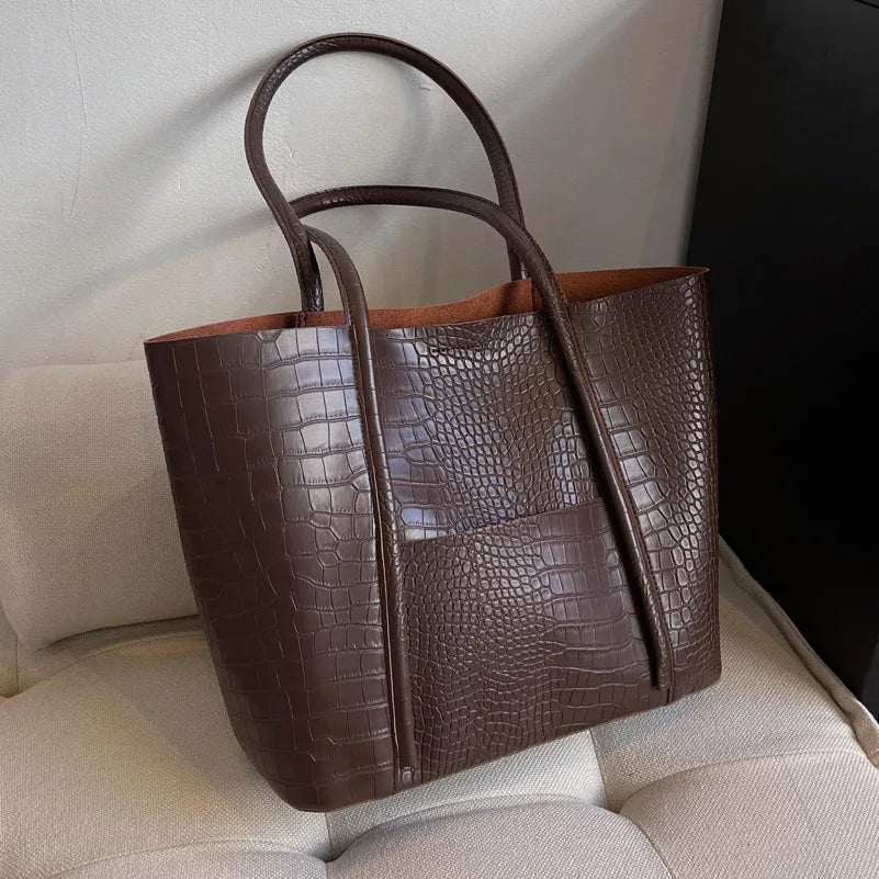 Betina™ | Croc Leather Shoulder Bag