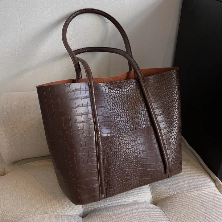 Betina™ | Croc Leather Shoulder Bag