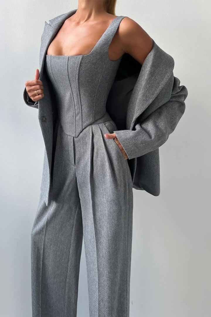 Dolce | Women’s Double-Breasted Blazer 3-Piece Set
