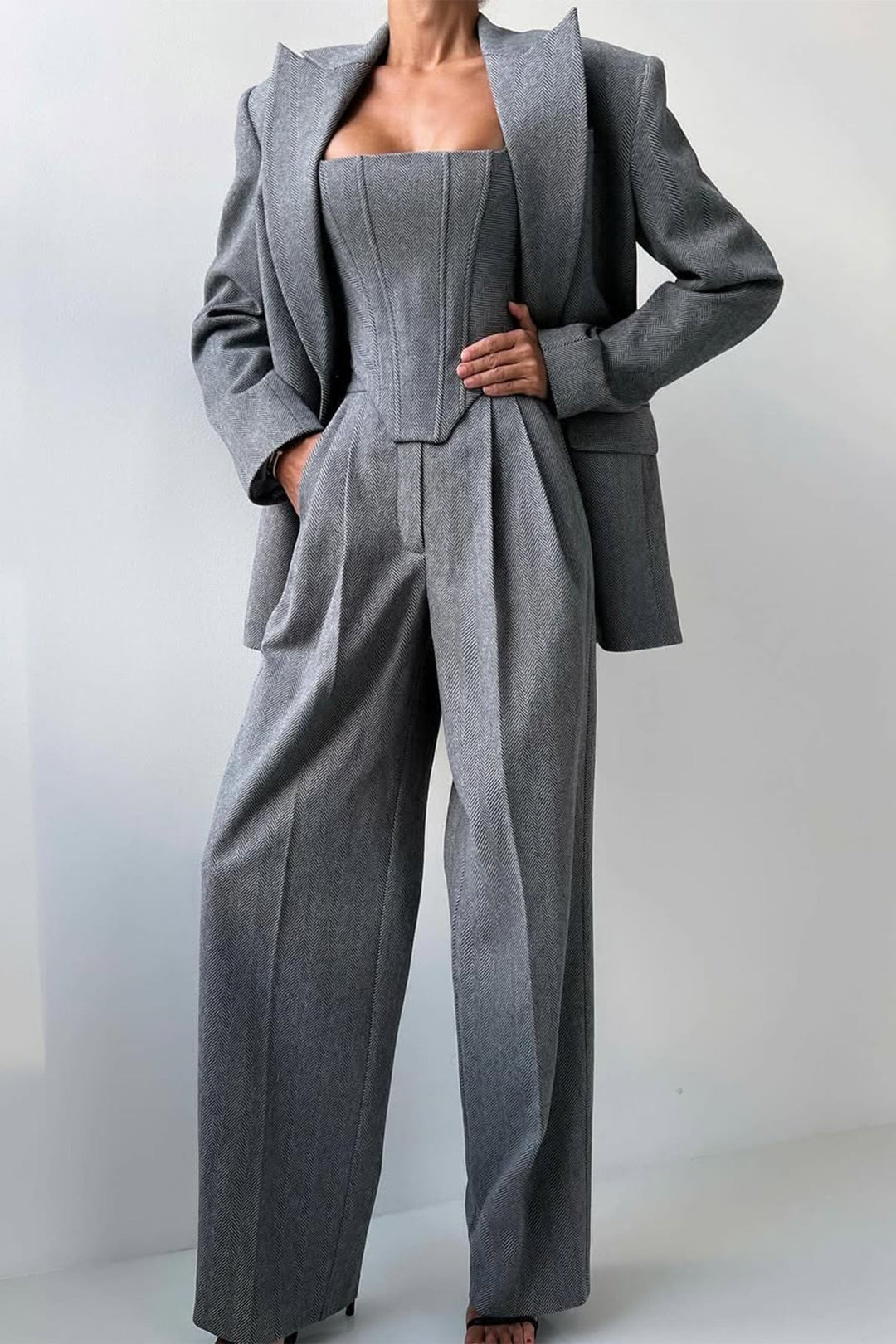 Dolce | Women’s Double-Breasted Blazer 3-Piece Set