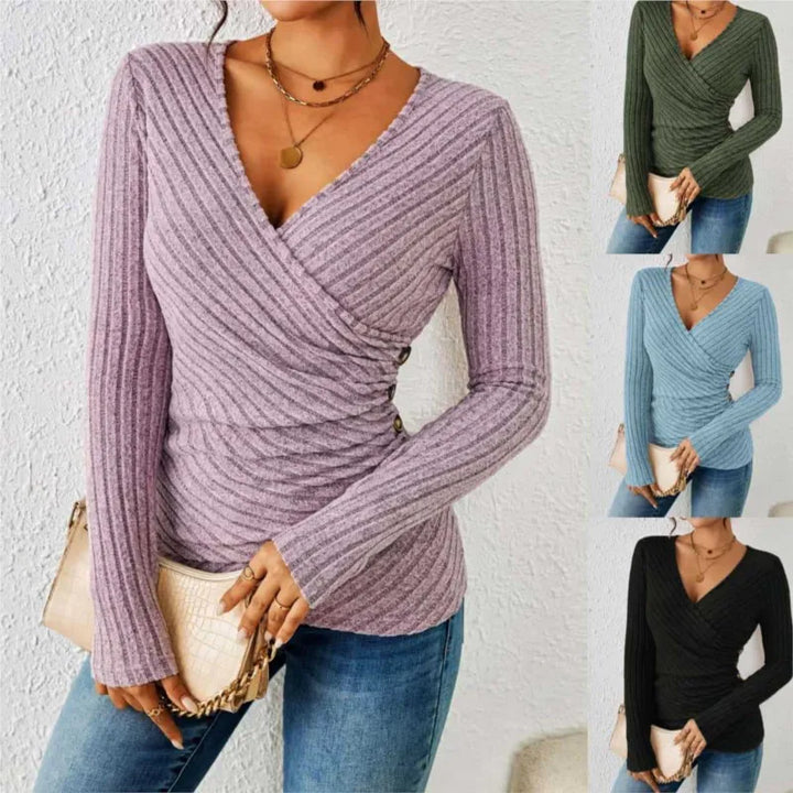 Tehiri | Elegant Tummy Tucking Long Sleeve Top