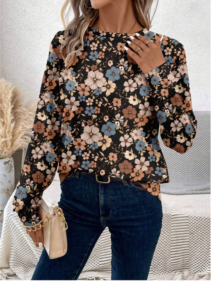 Mevara | Vintage Floral Blouse