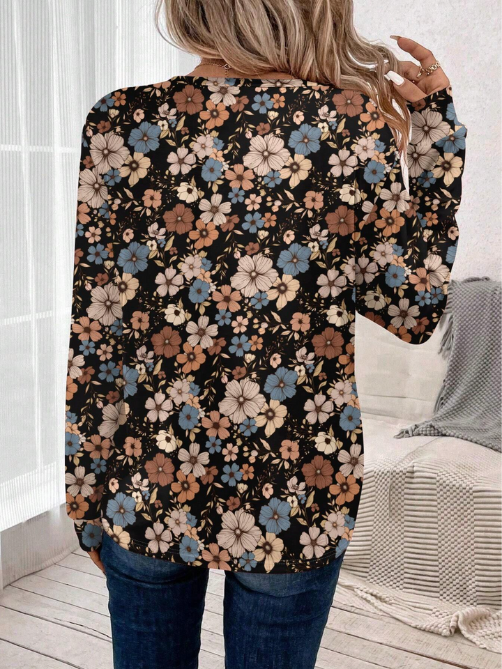 Mevara | Vintage Floral Blouse
