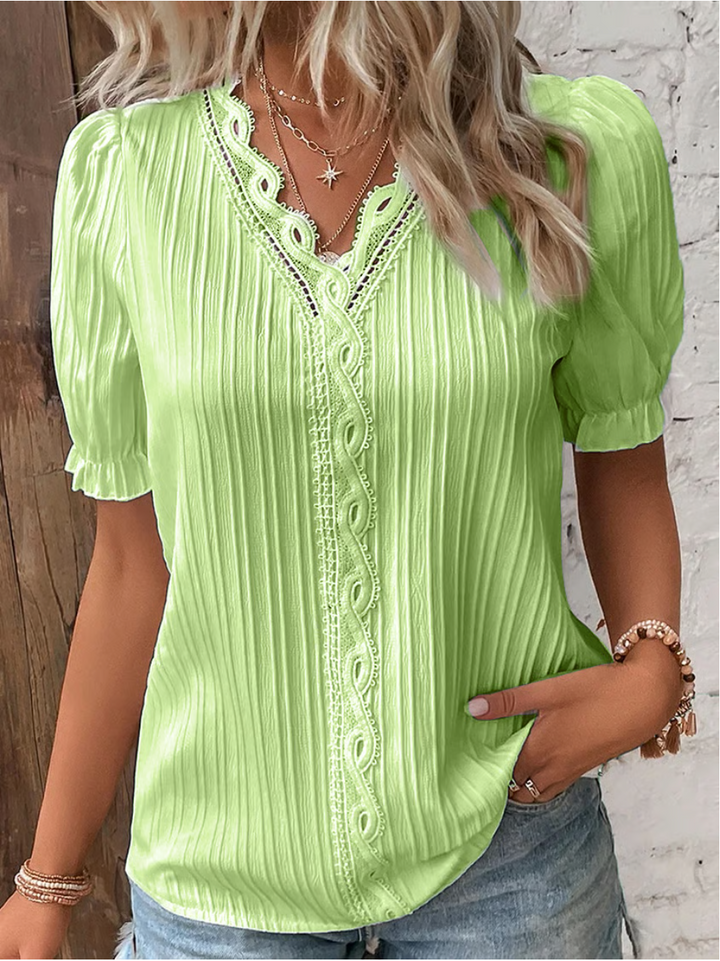 Halina | Elegant V-Neck Top