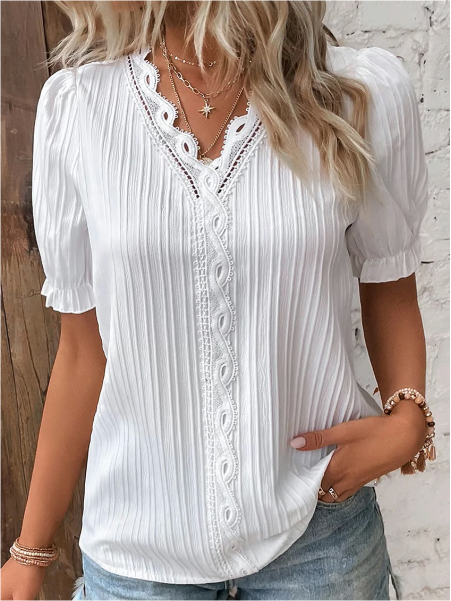 Halina | Elegant V-Neck Top