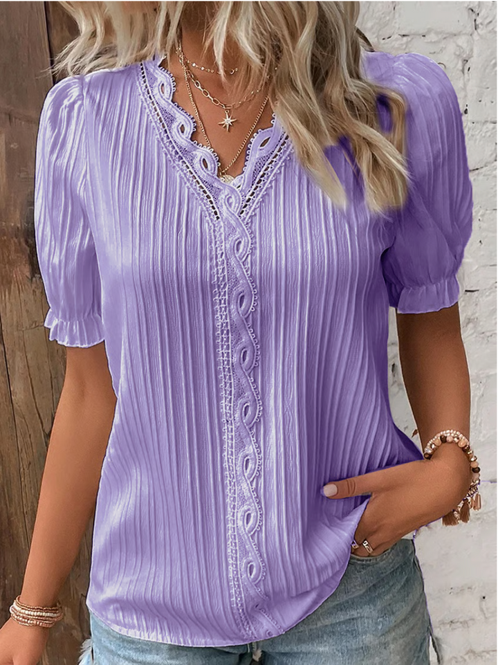 Halina | Elegant V-Neck Top