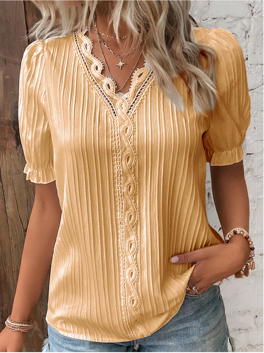 Halina | Elegant V-Neck Top