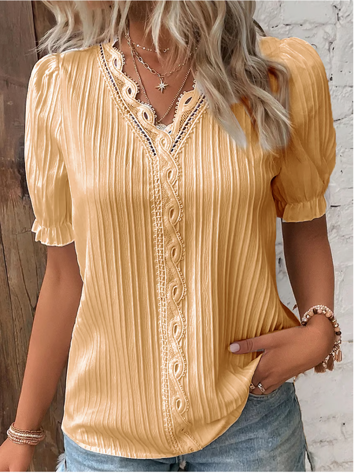 Halina | Elegant V-Neck Top