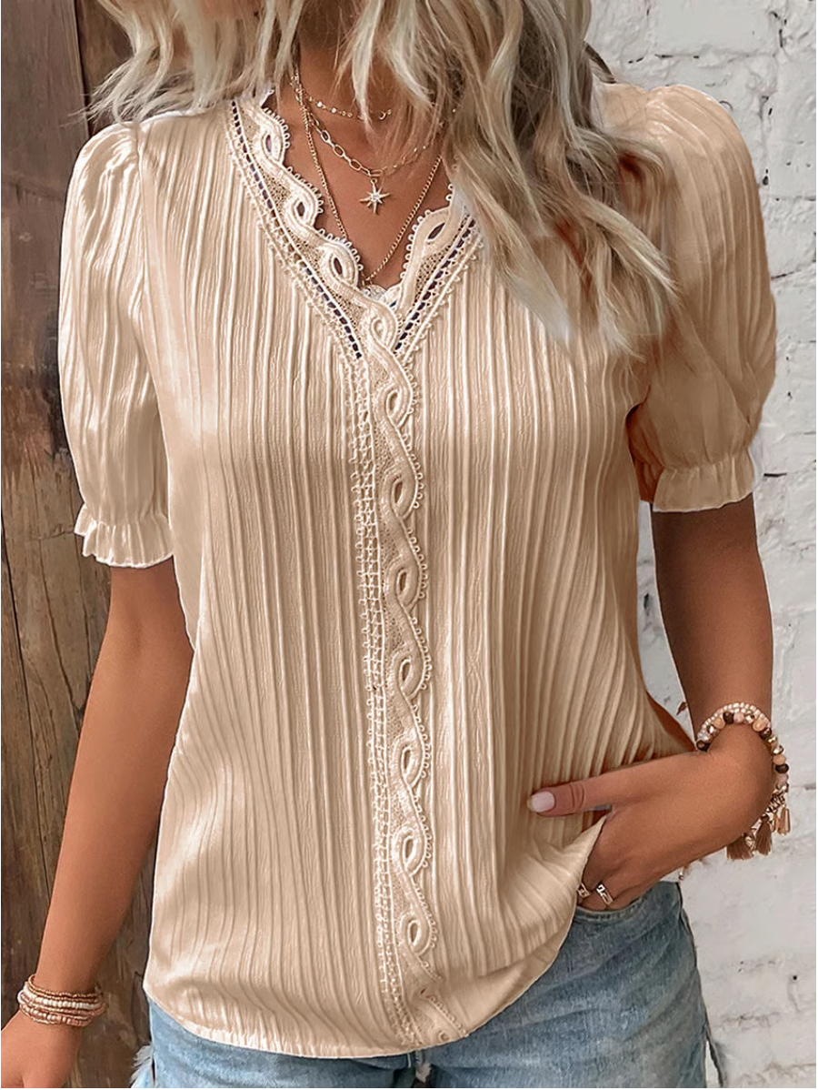 Halina | Elegant V-Neck Top