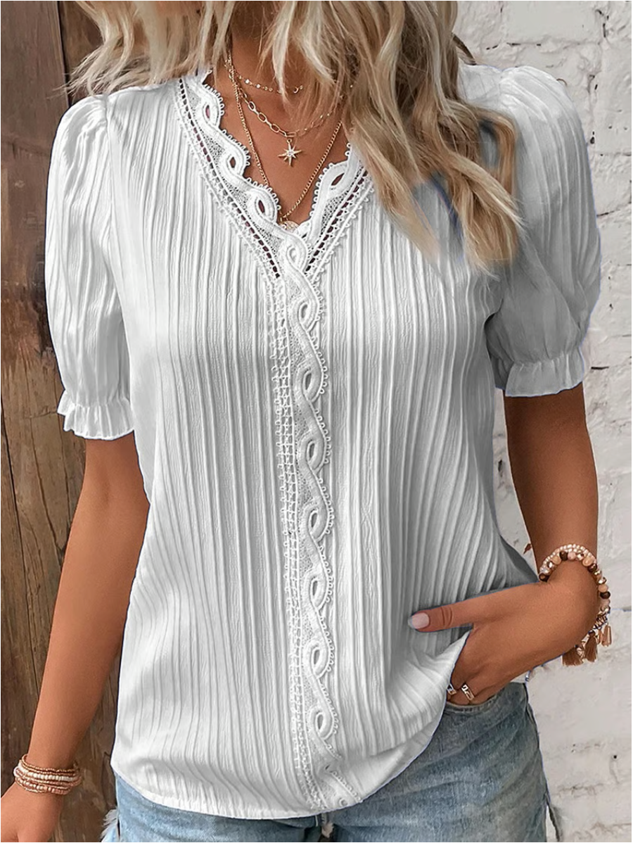 Halina | Elegant V-Neck Top