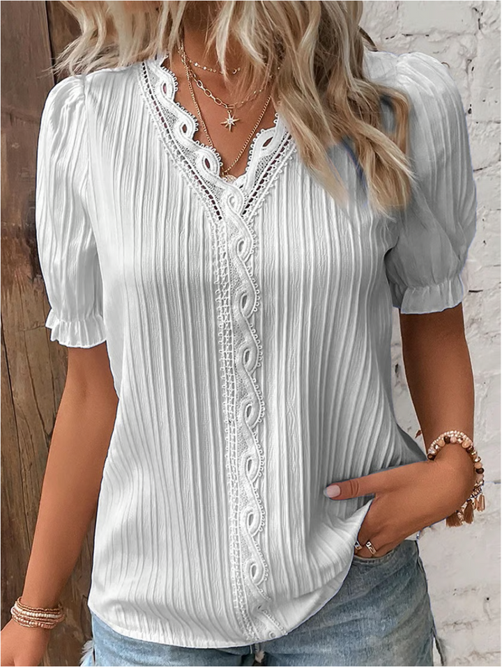 Halina | Elegant V-Neck Top