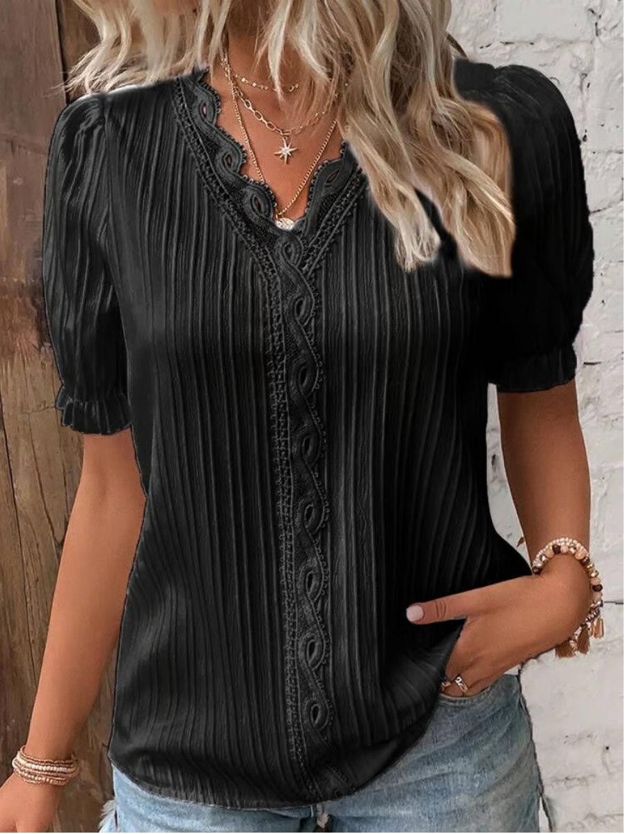 Halina | Elegant V-Neck Top