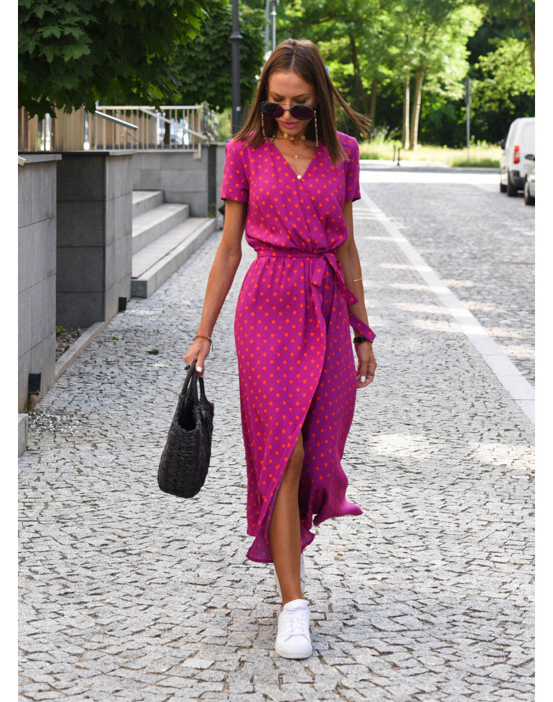 Anne | Floral Wrap Midi Dress