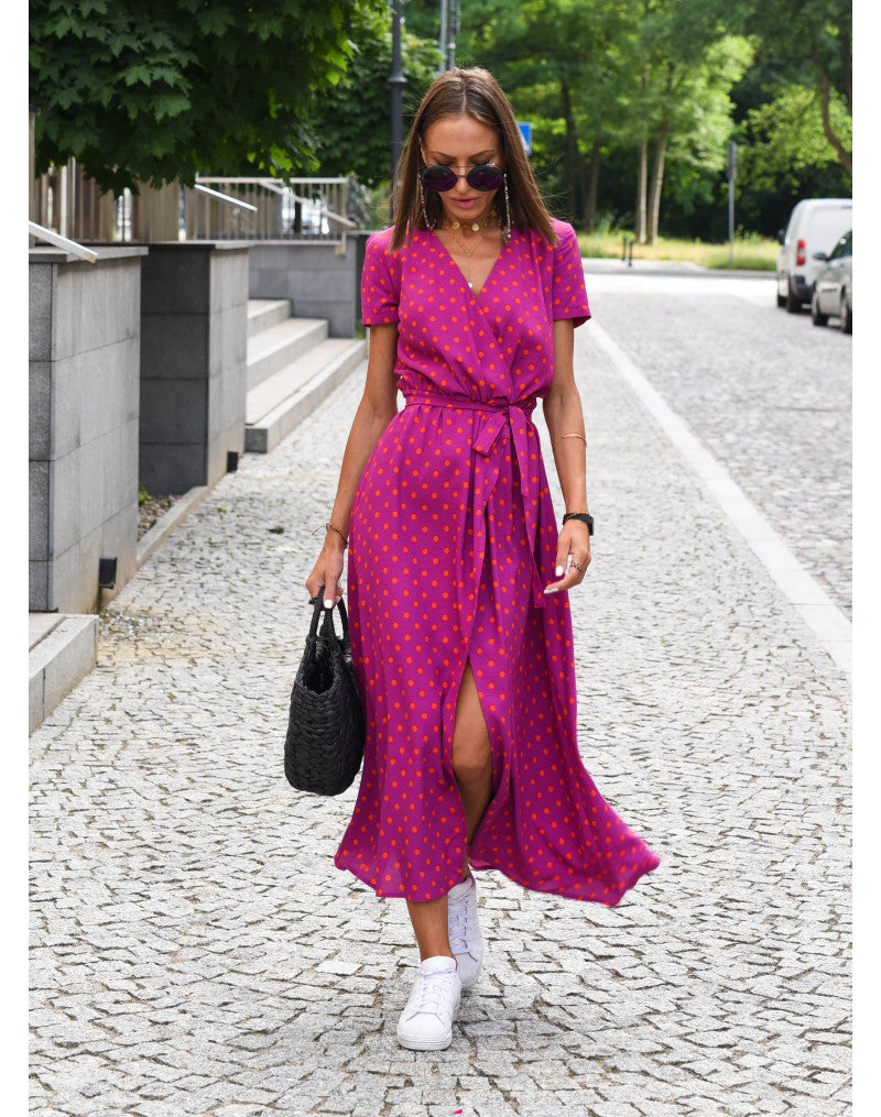 Anne | Floral Wrap Midi Dress