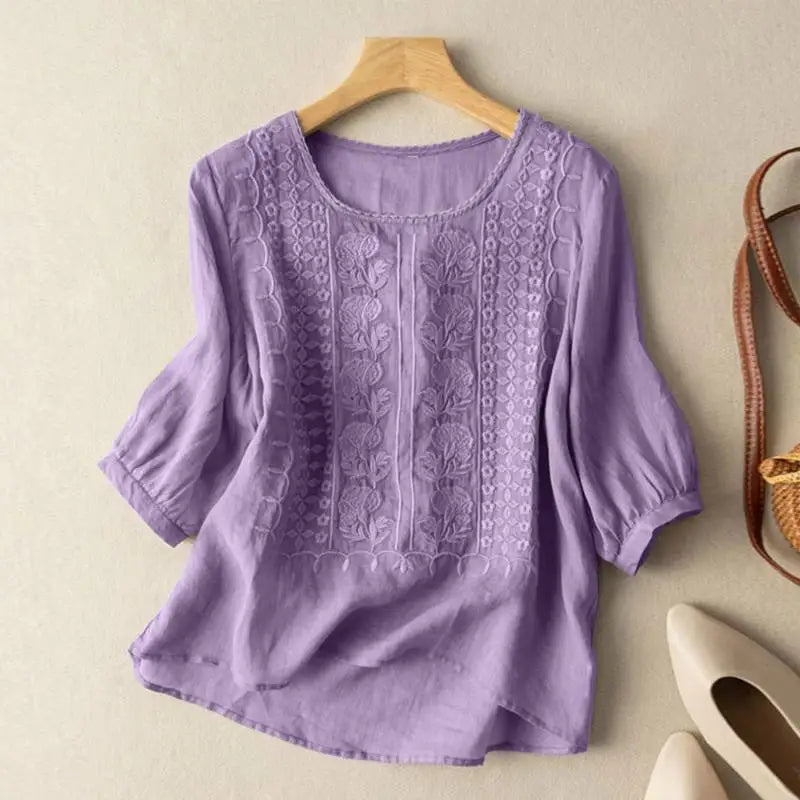 Rosaline | Embroidered Relaxed Blouse