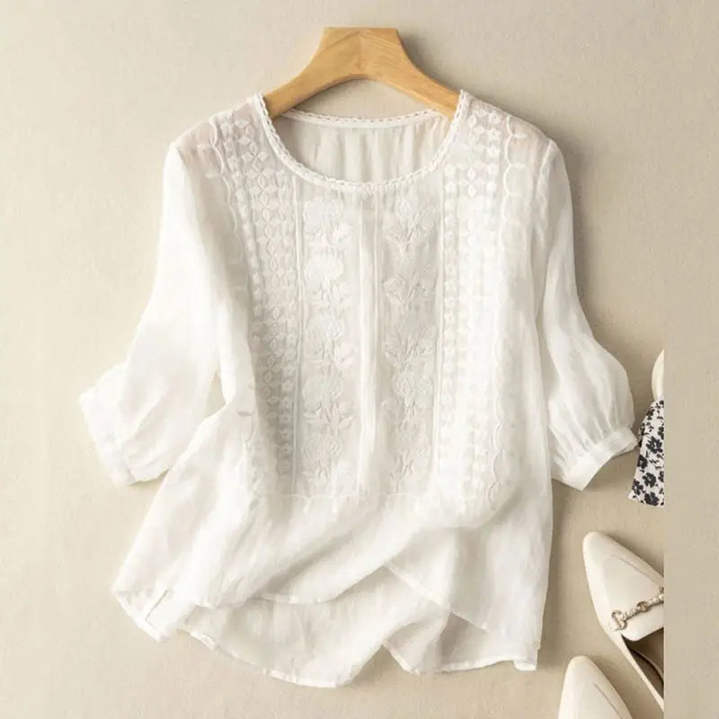 Rosaline | Embroidered Relaxed Blouse