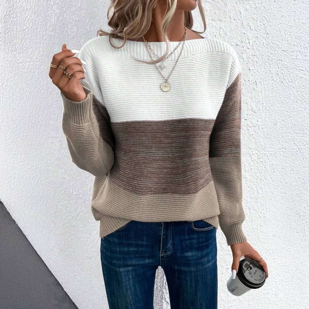 Kina | Soft Ombre Knit Sweatshirt with Relaxed Fit & Cosy Feel