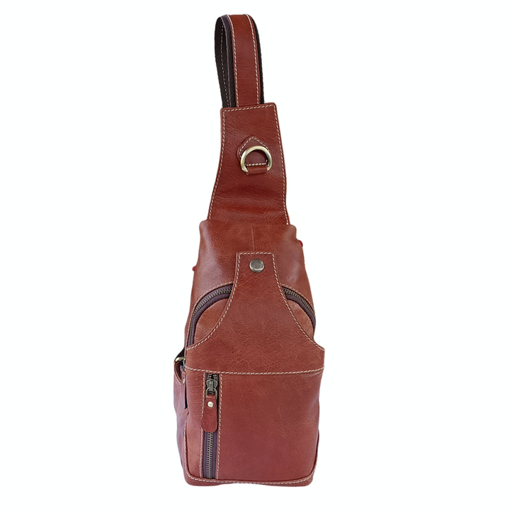 Portable Leather Backpack