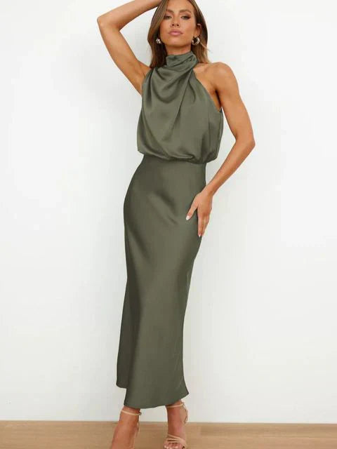 Georgina | Midi Dress with Off-the-Shoulder Design