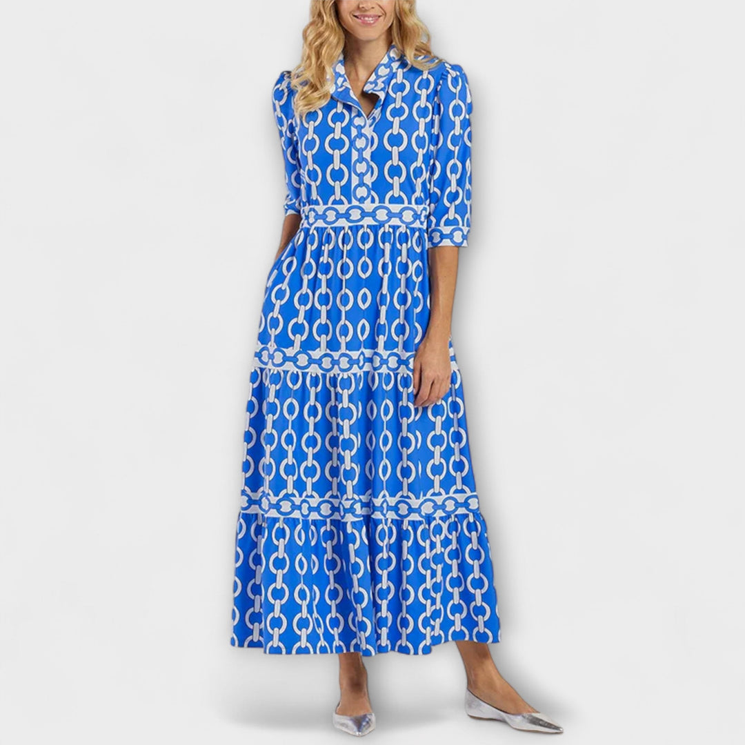 Margaret | Midi Dress with Chain Pattern
