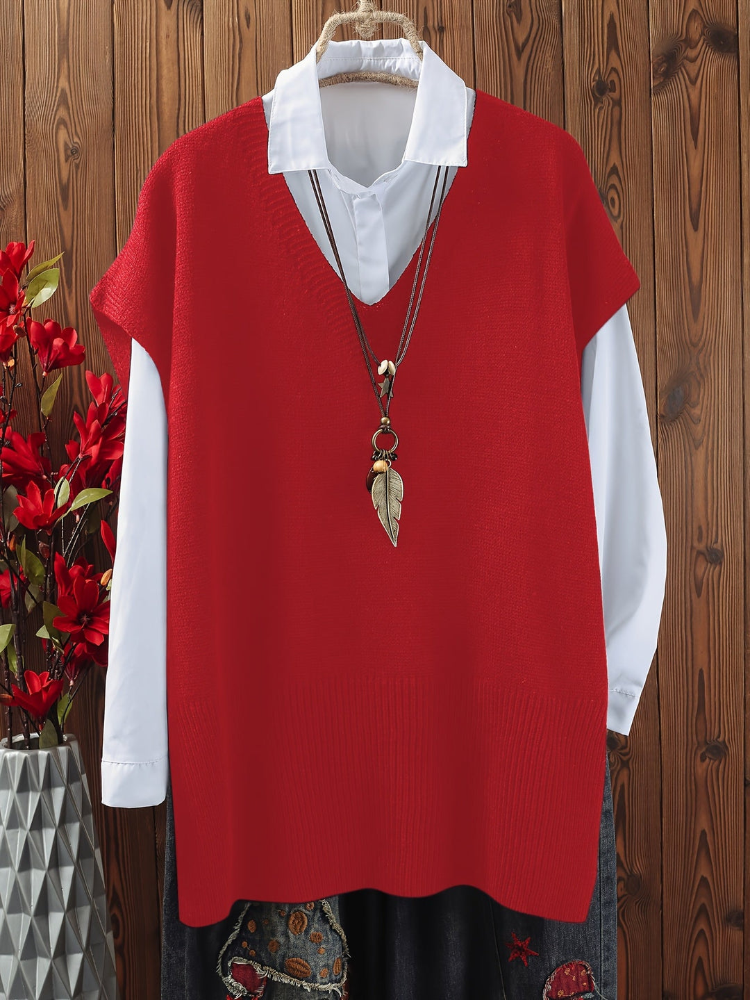 Naeva | Soft Knit V-Neck Vest