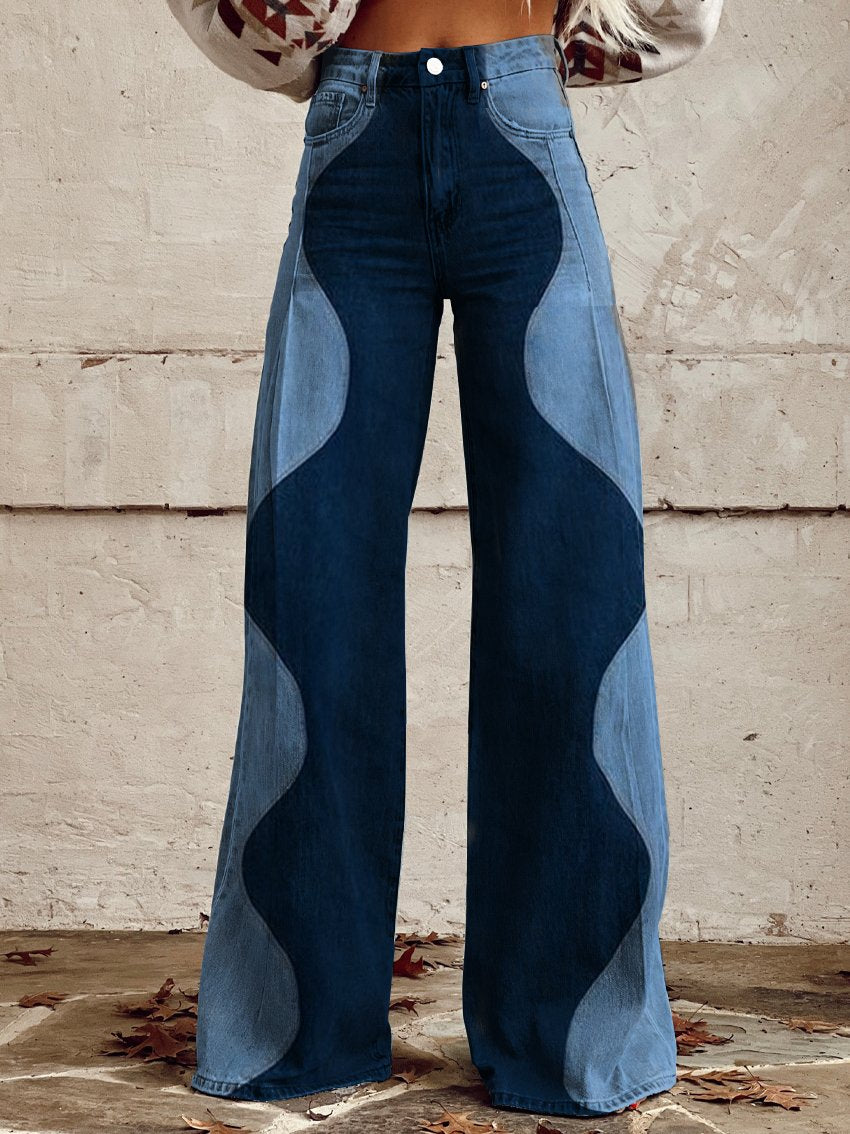 Lena | Two-Tone Sculpted Trousers