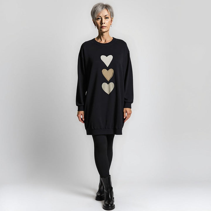 Elvina | Stylish Oversized Heart Sweatshirt