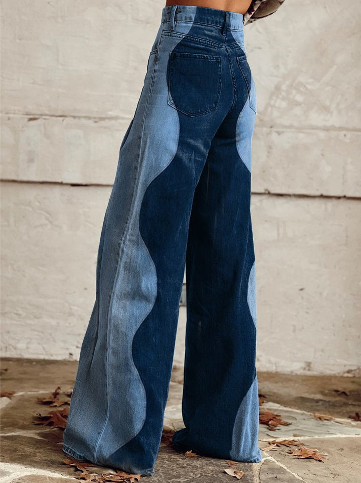 Lena | Two-Tone Sculpted Trousers
