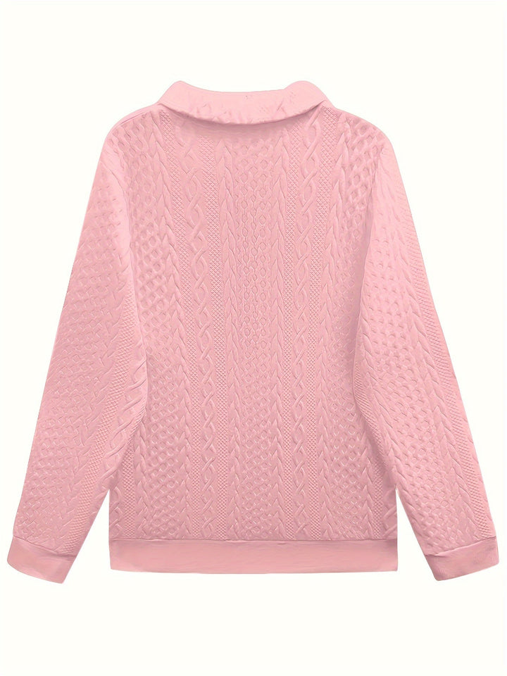 Diane | Chic Long Sleeve Zip Sweatshirt