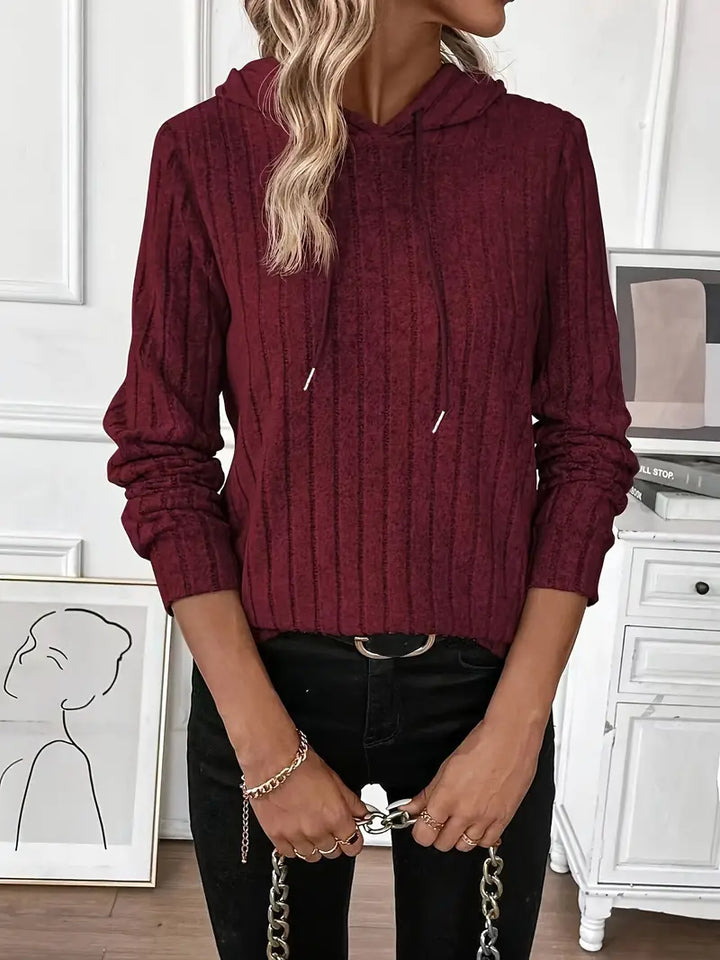 Patricia | Premium Elegant Ribbed Hooded Jumper