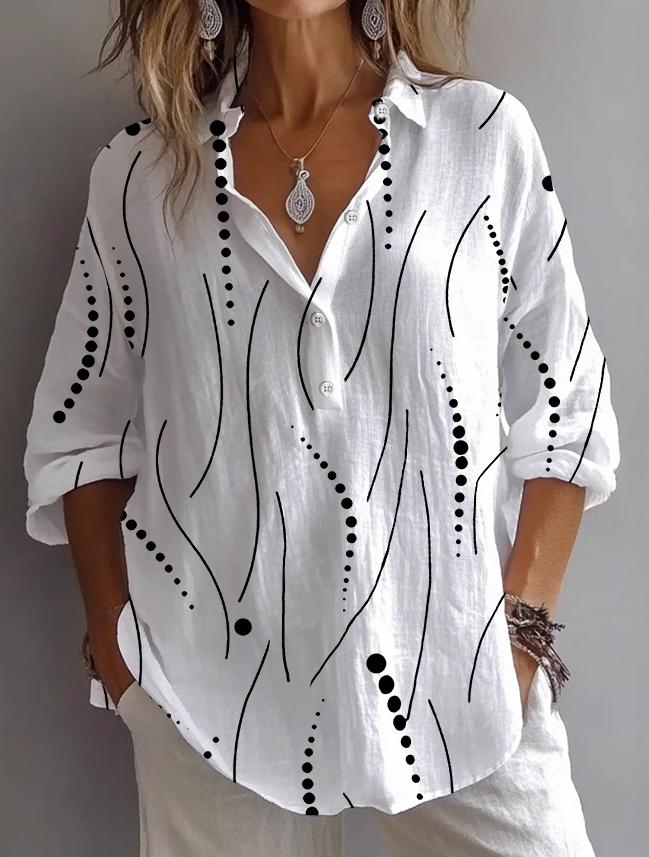 Reyes | Basic White Long Sleeve Top