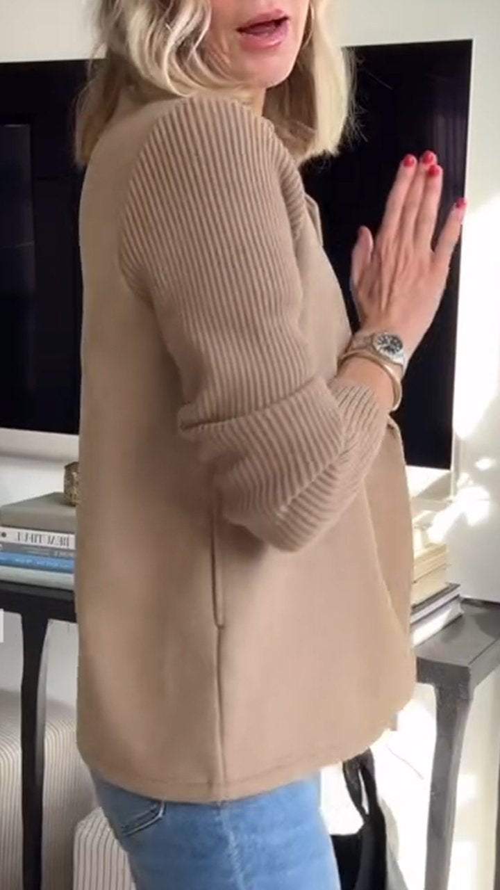 Anaru™ | Premium Elegant Knit-Sleeve Blazer